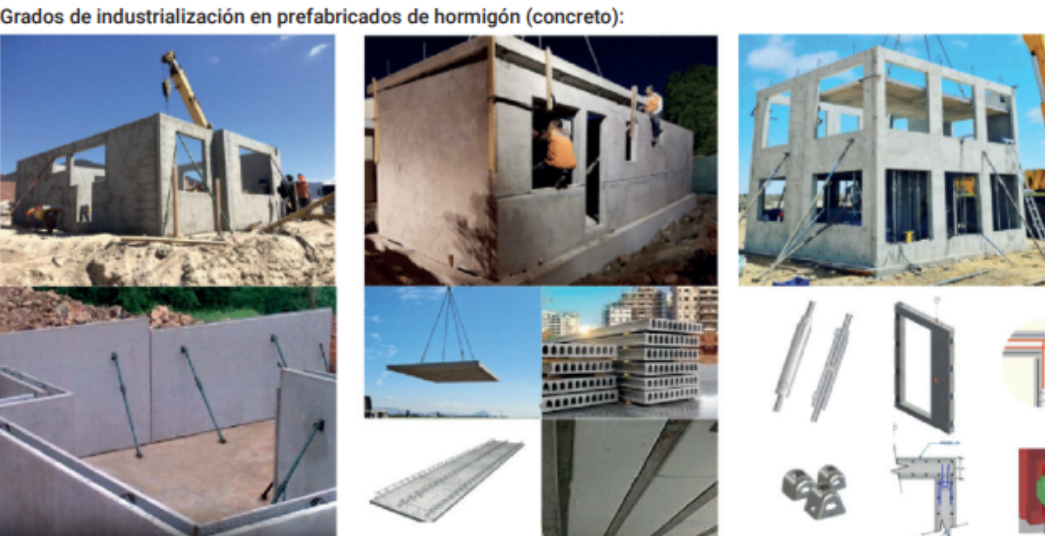 Grado de industrialización en prefabricados de hormigón (concreto)